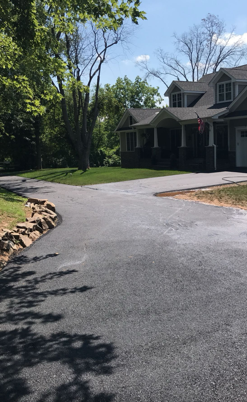 Residential driveway paving project